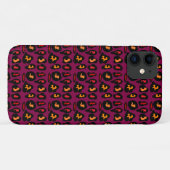 ワインカラー模様プラス黒ピーチレッドデザイン Case-Mate iPhoneケース (裏面(横))