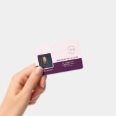 ワインカラー王室のクリムゾンロゴ&バーコード バッジ (手持ち)