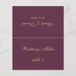 ワインカラ結婚ーの座席表 – ゲスト名の印刷