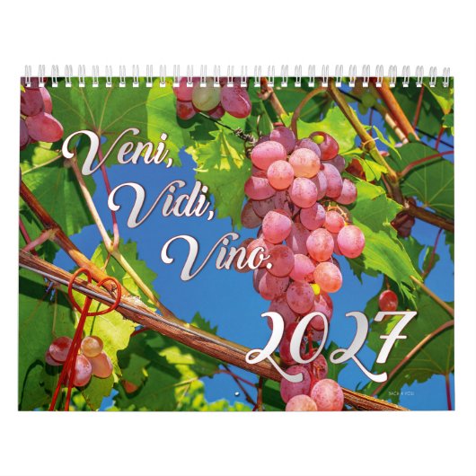 ワインカレンダー 2027 - Veni, Vidi, Vino カレンダー (カバー)