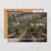 ワインカントリーからの挨拶! ポストカード (正面/裏面)