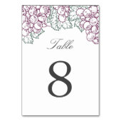 ワインカントリーのテーブル番号カード テーブルナンバー (裏面)