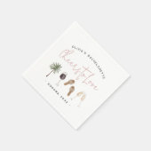 ワインカントリーのパーソナライズドバチェロレッテパーティー スタンダードカクテルナプキン (角)