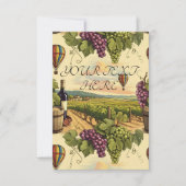 ワインカントリーのブドウをパーソナライズ サンキューカード (正面)