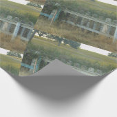 ワインカントリーの国のフェンス ラッピングペーパー (角)