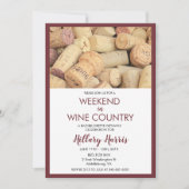 ワインカントリーウィークエンドバチェロレッテ招待状 招待状 (正面)