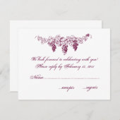 ワインカントリーウェディングの出欠確認 出欠カード (正面/裏面)