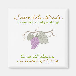 ワインカントリーウェディングブドウつる植物 マグネット