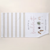 ワインカントリーカスタマイズされたバチェロレッテパーティー ビーチタオル (正面)