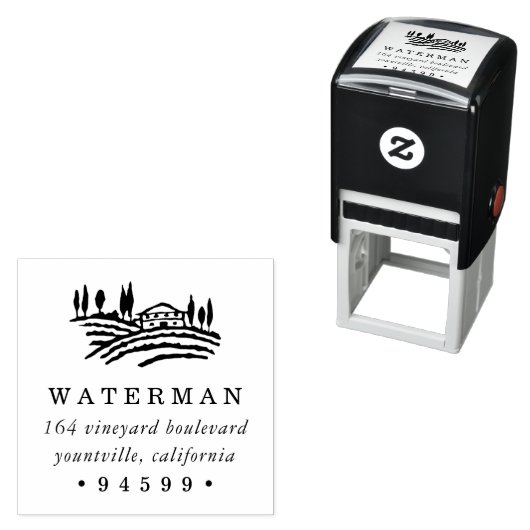 ワインカントリー差出人住所 セルフインキングスタンプ (インサイチュ)