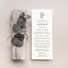 ワインカントリー結婚式のメニューカード メニュー