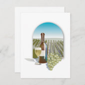 ワインカントリー結婚式ワインテーマ保存日付 案内ポストカード (正面/裏面)