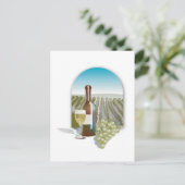 ワインカントリー結婚式ワインテーマ保存日付 案内ポストカード (スタンド正面)