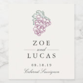 ワインカントリー結婚式 ワインラベル (シングルラベル)