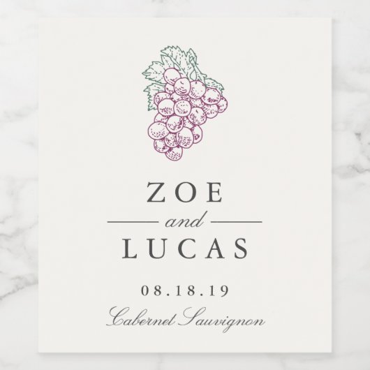 ワインカントリー結婚式 ワインラベル (シングルラベル)