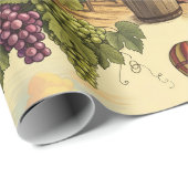 ワインカントリー葡萄と温風船 ラッピングペーパー (ロールコーナー)