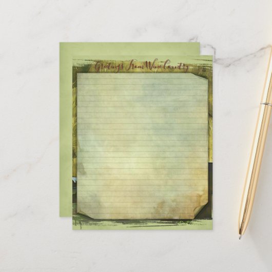 ワインカントリー4.5x5.6インチ紙シート (正面/裏面インサイチュ)