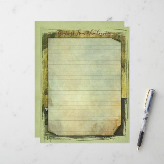 ワインカントリー8.5インチx11インチ紙シート (正面/裏面インサイチュ)