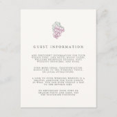 ワインカントリー |ゲスト情報エンクロージャカード エンクロージャーカード (正面)