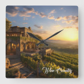 ワインカントリー スクエア壁時計 (正面)