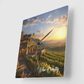 ワインカントリー スクエア壁時計 (傾斜)