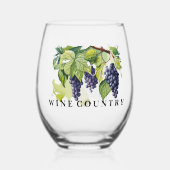 ワインカントリー ステムなしワイングラス (正面)