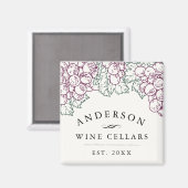 ワインカントリー |ホームパーソナライズされたワインセラー マグネット (正面/裏面)