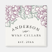 ワインカントリー |ホームパーソナライズされたワインセラー マグネット (正面)