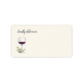 ワインガラスアドレス ラベル (正面)