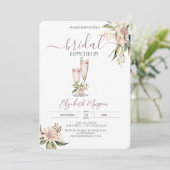 ワインガラスブルガンディーフラワーズブライダルランチョン 招待状 (スタンド正面)