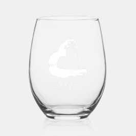 ワインガラスムーンハート ステムなしワイングラス