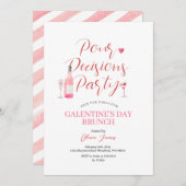 ワインガレンティンズデイパーティーブランチ夕食バレンタイン 招待状 (正面/裏面)
