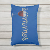 ワインガ航海のラス付きサマーロープ文字 アウトドアクッション (正面(縦))