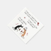 ワインキャットおもしろいと話す スタンダードカクテルナプキン (角)