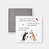 ワインキャットおもしろいと話す マグネット (正面/裏面)