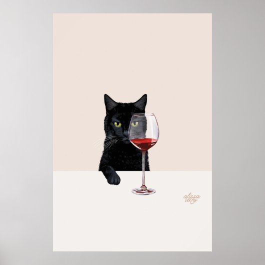 ワインキャットポスター ポスター (正面)