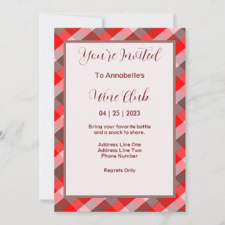 ワインクラブ招待状 招待状