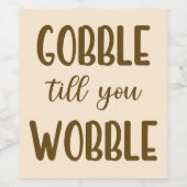 ワインクラベルをぐらつかせるまでゴブル ワインラベル (シングルラベル)