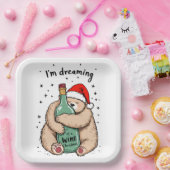ワインクリスマスが夢に見る日 ペーパープレート (パーティー)