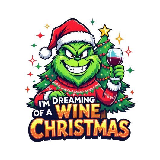 ワインクリスマスに夢を スウェットシャツ