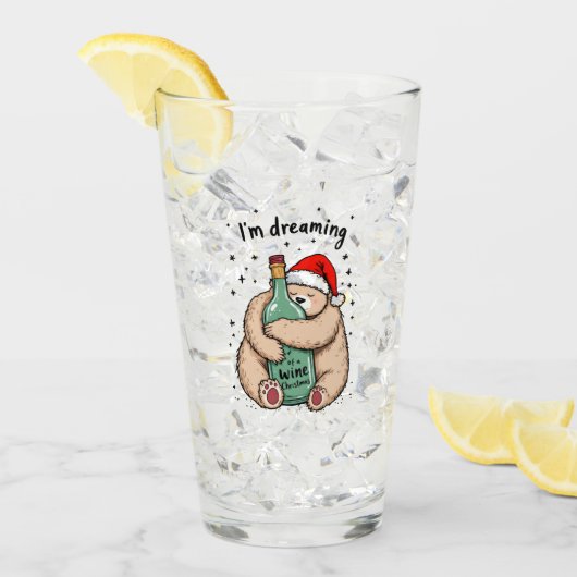 ワインクリスマスに夢を タンブラーグラス (アイス正面)