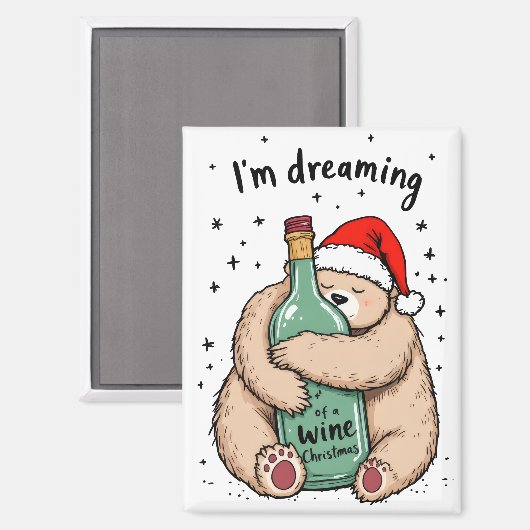 ワインクリスマスに夢を マグネット (正面/裏面)