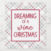 ワインクリスマスの夢を見おもしろいる ワインラベル (シングルラベル)