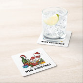 ワインクリスマスの夢 スクエアペーパーコースター (インサイチュ)