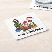 ワインクリスマスの夢 スクエアペーパーコースター (アングル)