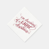 ワインクリスマスの夢 |赤と白のパーティー スタンダードカクテルナプキン (角)