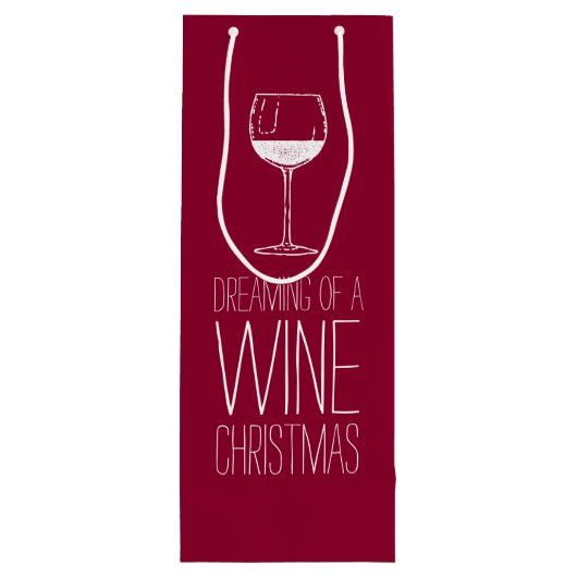 ワインクリスマスの夢 |赤と白 ワインギフトバッグ (裏面)