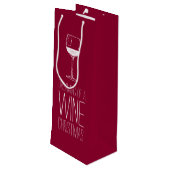 ワインクリスマスの夢 |赤と白 ワインギフトバッグ (裏面アングル)