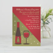 ワインクリスマスパーティの招待状 招待状 (スタンド正面)