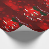 ワインクリスマスホリデーラッピング紙 ラッピングペーパー (角)